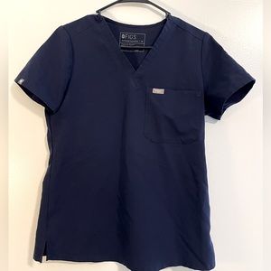 Figs navy blue scrub top